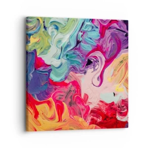 Quadro em tela - O nascimento das cores - 30x30 cm