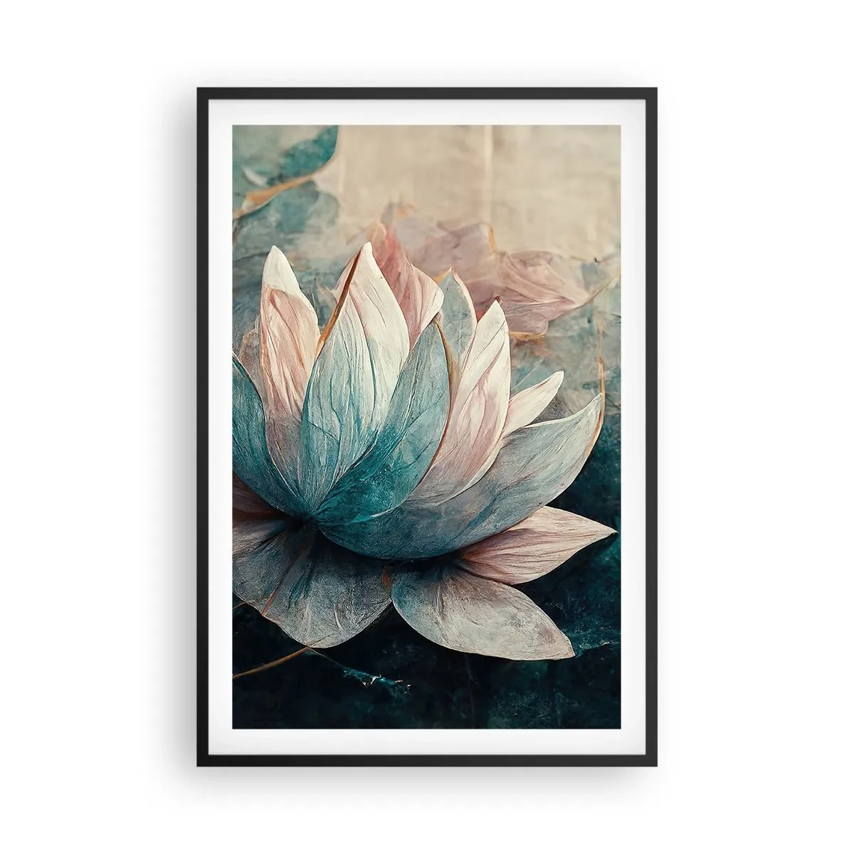 Pôster com moldura preta - Estrelas do lago - 61x91 cm