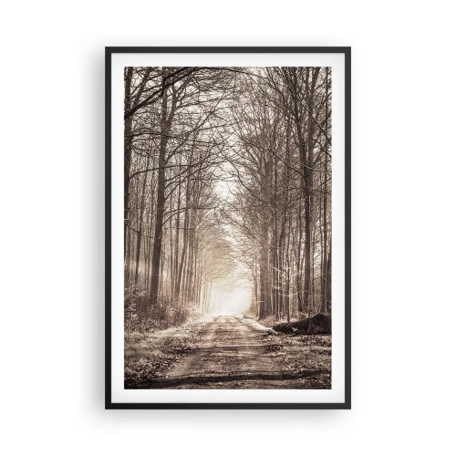 Pôster com moldura preta - Catedral na Floresta - 61x91 cm