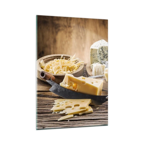 Quadro em vidro - Sorria para o queijo - 50x70 cm