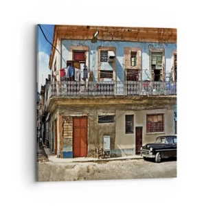 Quadro em tela - Vibrações de Havana - 70x70 cm