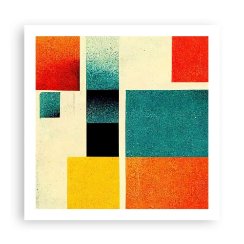 Pôster - Abstração geométrica – boa energia - 60x60 cm