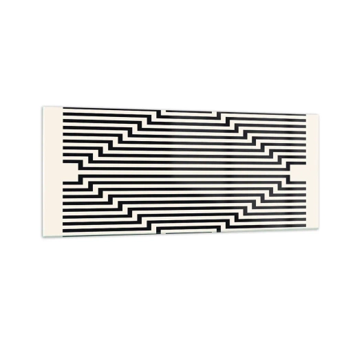 Quadro em vidro - Ilusão geométrica - 100x40 cm