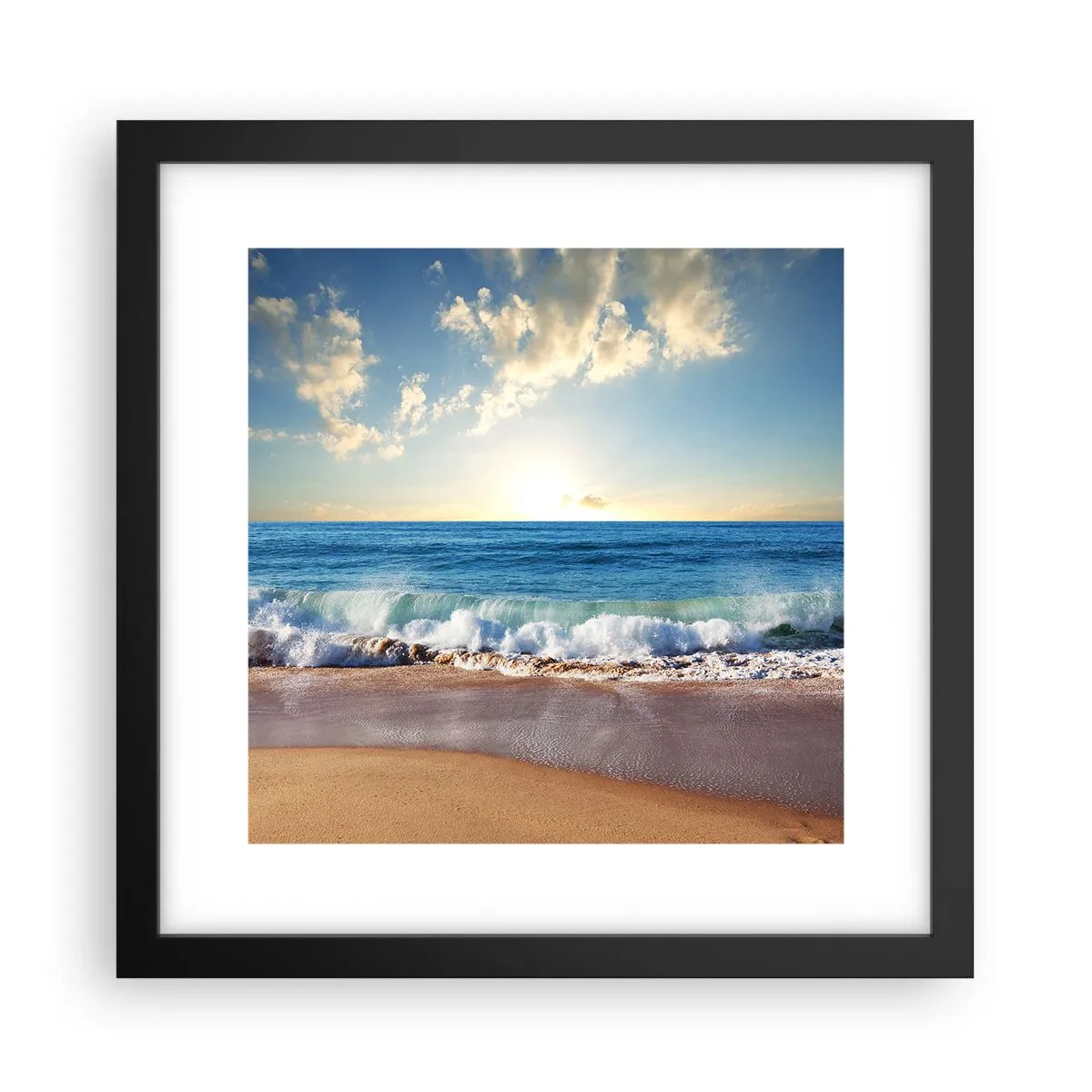Pôster com moldura preta - Movimento e quietude ao mesmo tempo - 30x30 cm