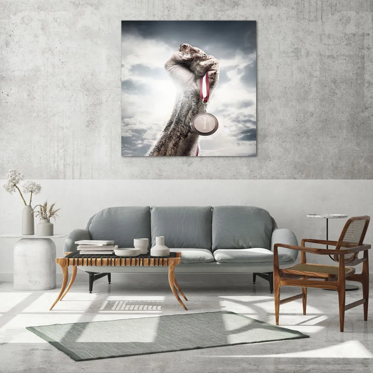 Quadro em vidro - Per aspera ad astra - 60x60 cm