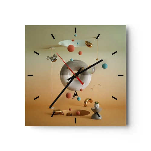 Relógio de parede - Relógio em vidro - Nada pode acontecer - 40x40 cm