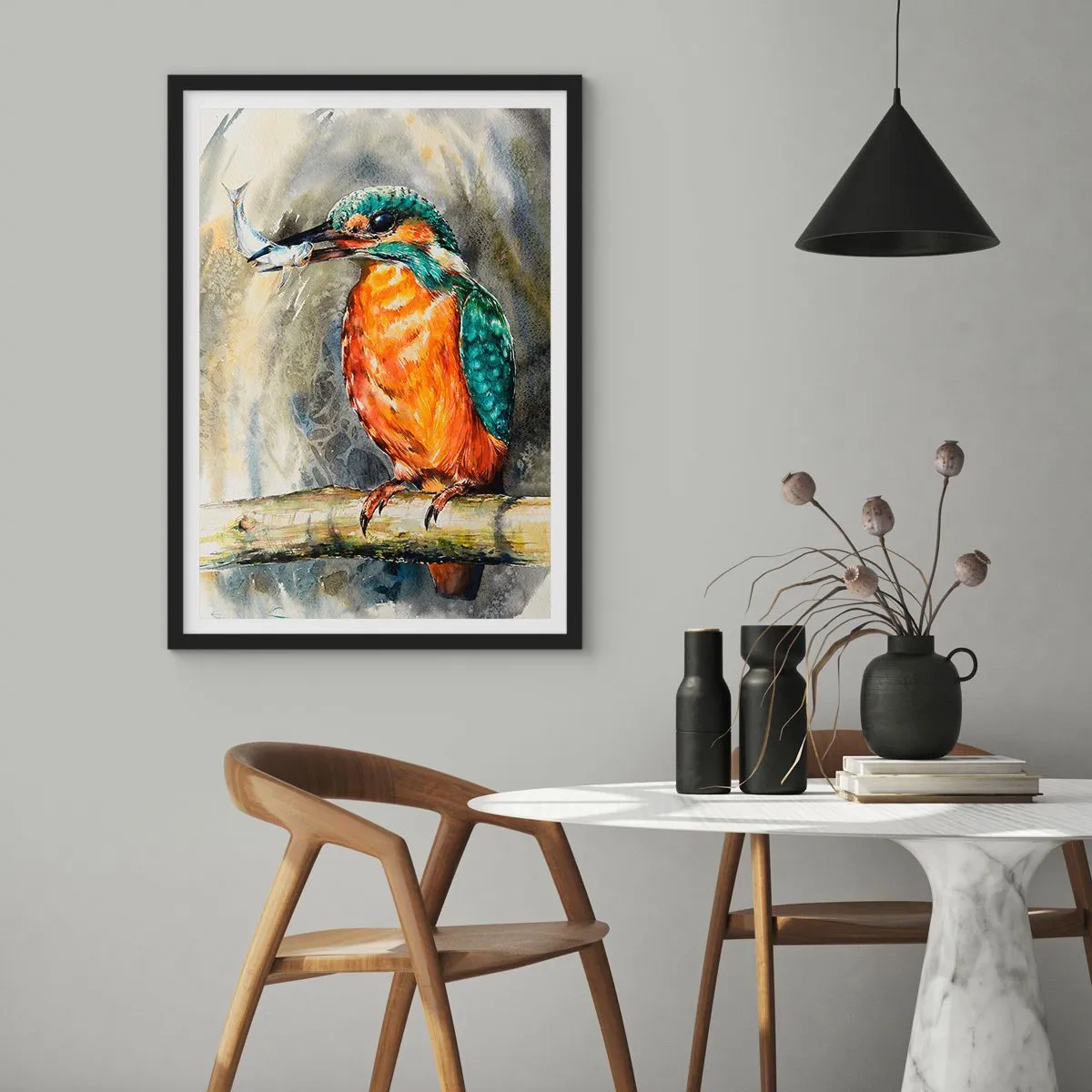 Pôster com moldura preta - Lei da natureza - 30x40 cm