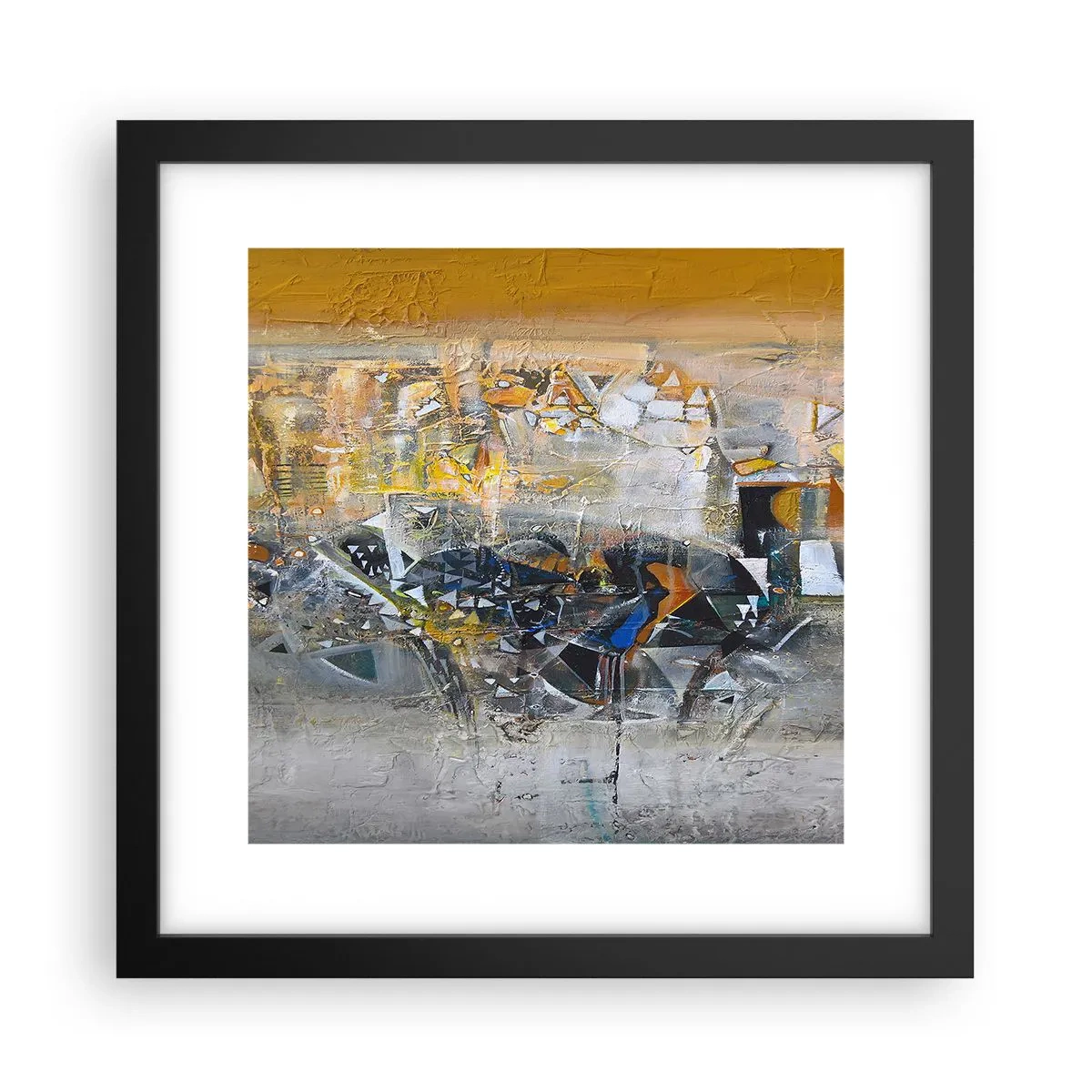 Pôster com moldura preta - Tudo vai se encaixar - 30x30 cm