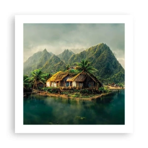 Pôster - Paraíso Tropical - 50x50 cm