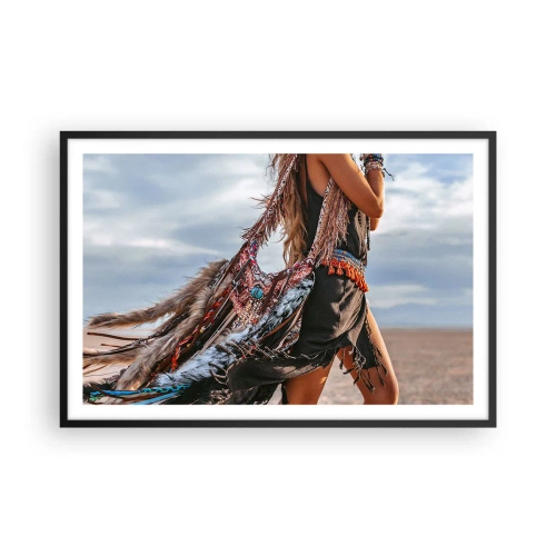 Pôster com moldura preta - Namorada do Xamã - 91x61 cm
