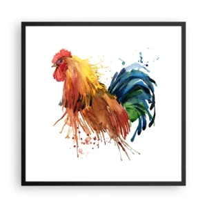 Pôster com moldura preta - Manto real, orgulho real - 60x60 cm