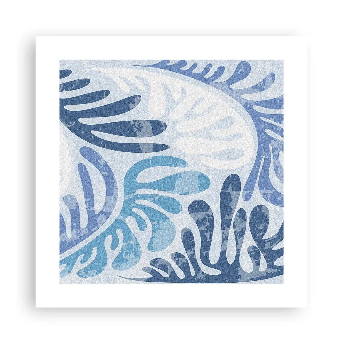 Pôster - Samambaias azuis - 40x40 cm