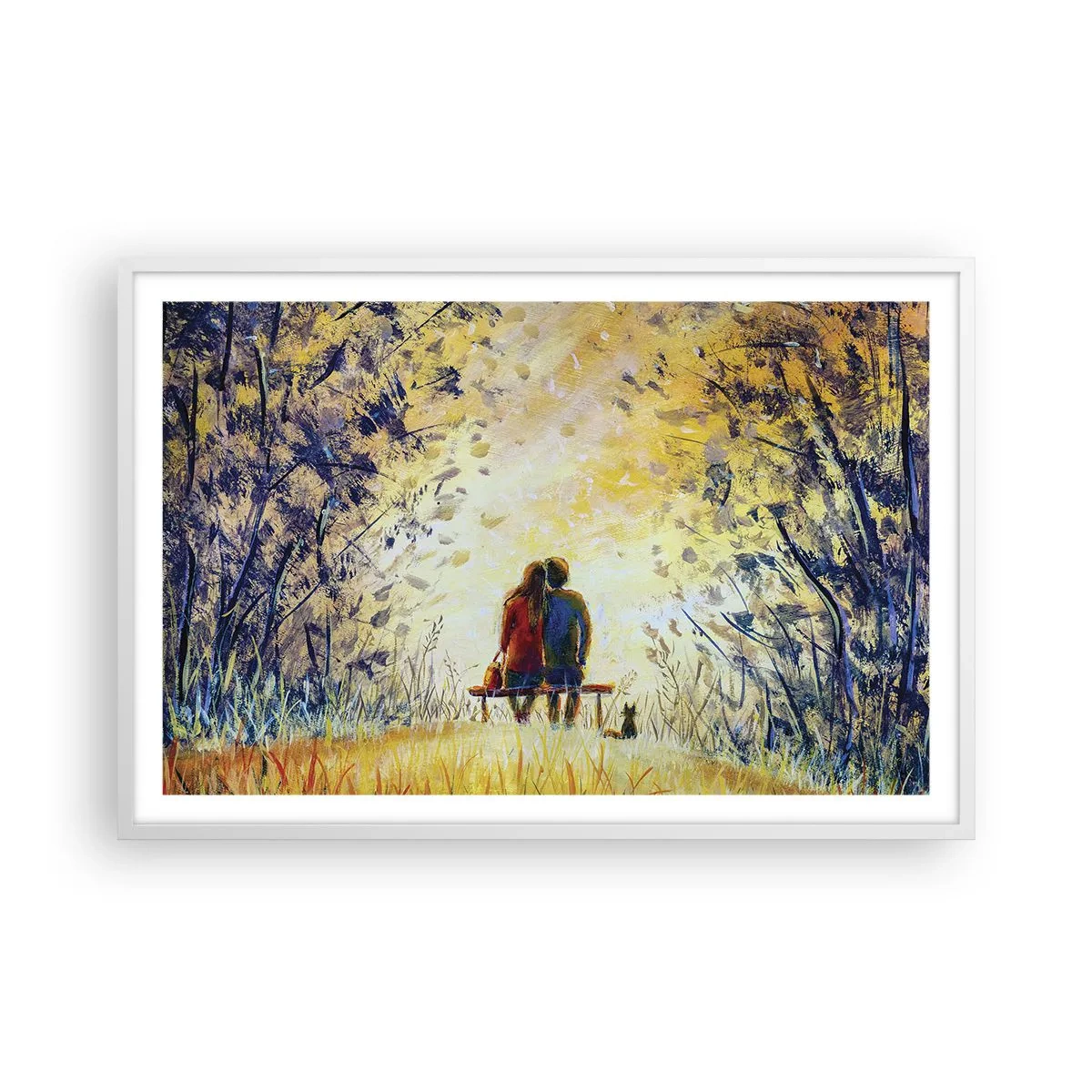 Pôster em moldura branca - Um momento mágico - 91x61 cm