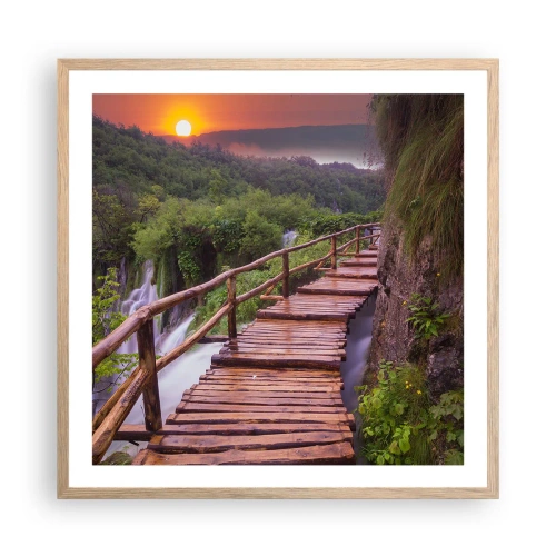 Pôster com moldura de carvalho claro - Beleza inacreditável - 60x60 cm