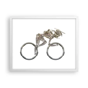 Pôster em moldura branca - Uma ótima máquina - 50x40 cm