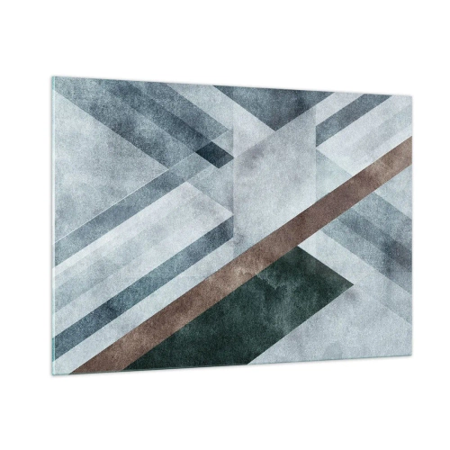Quadro em vidro - Elegância sofisticada da geometria - 100x70 cm