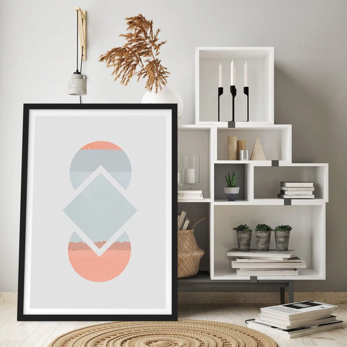 Pôster com moldura preta - A situação é clara - 70x100 cm