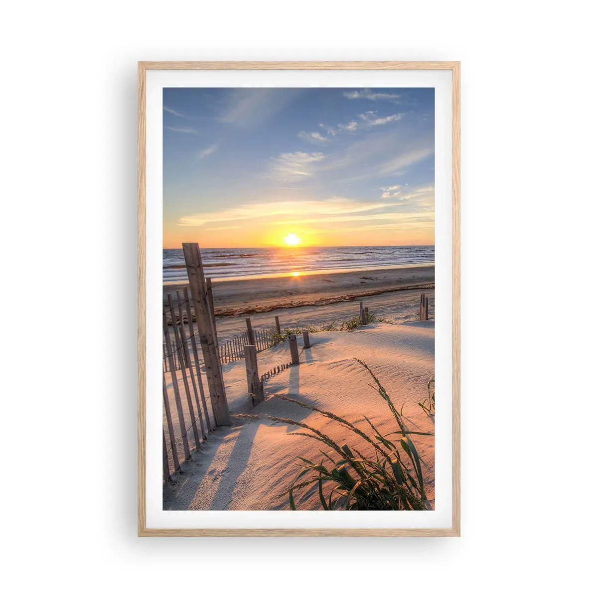 Pôster com moldura de carvalho claro - Brilho e sombra do vento - 61x91 cm