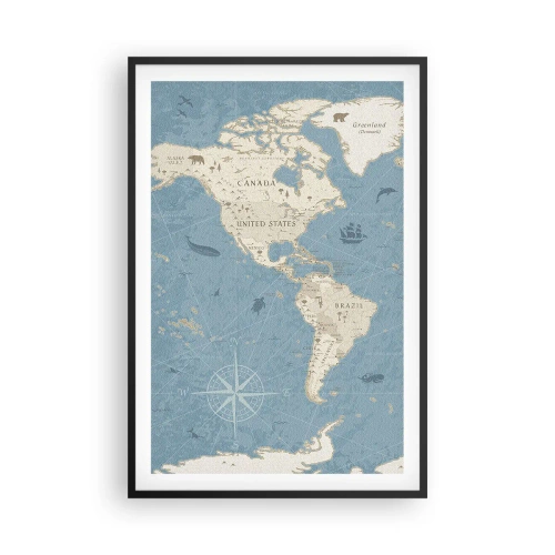 Pôster com moldura preta - O mundo ao seu alcance - 61x91 cm