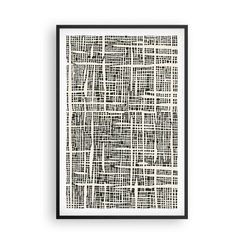 Pôster com moldura preta - Uma composição tecida - 61x91 cm