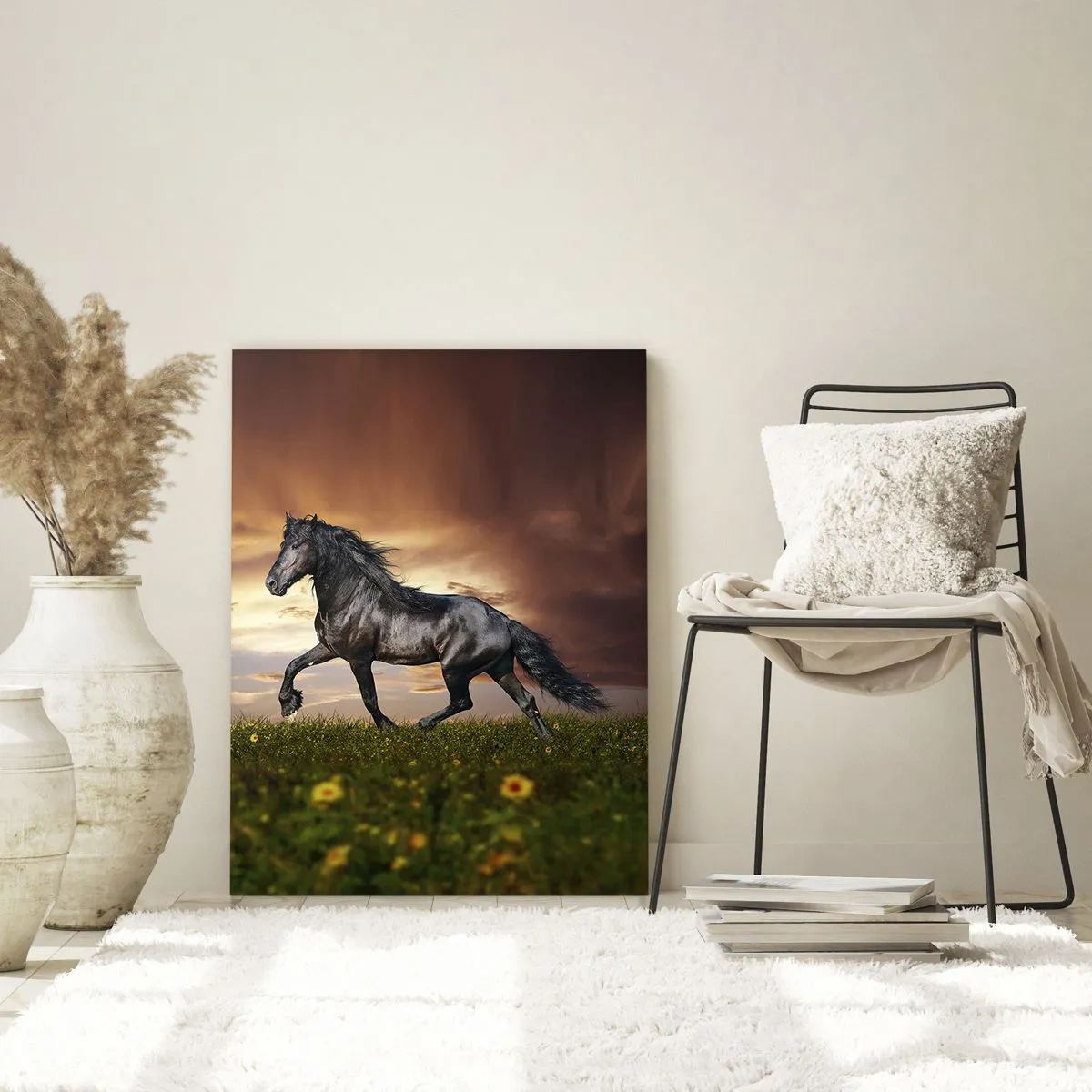 Quadro em vidro - O Príncipe Negro - 50x70 cm