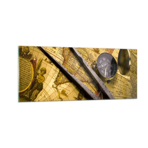 Quadro em vidro - Onde estão esses tesouros? - 100x40 cm