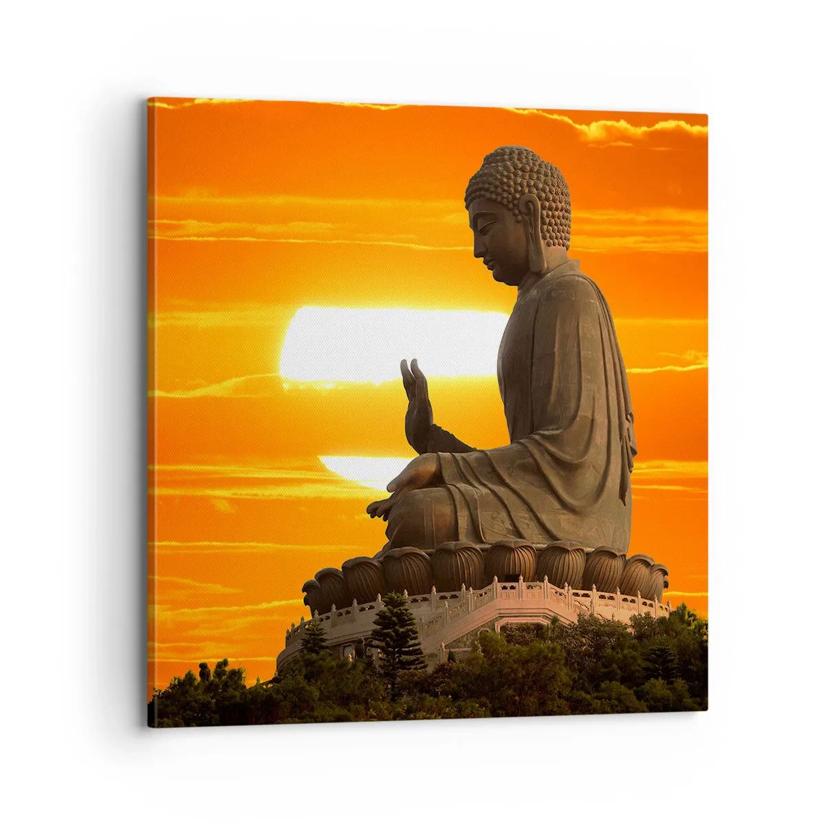 Quadro em tela - Sem medo do mundo - 70x70 cm