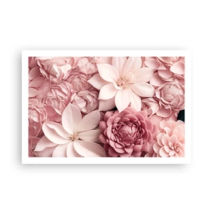 Pôster - Em pétalas rosa - 91x61 cm