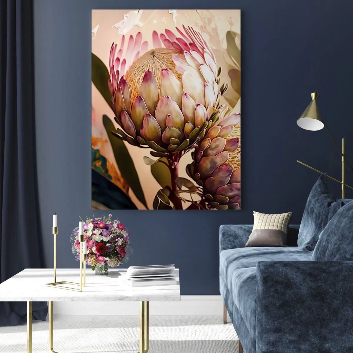 Quadro em vidro - Abraçado com ternura - 50x70 cm