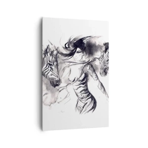 Quadro em tela - Dançando com as zebras - 80x120 cm