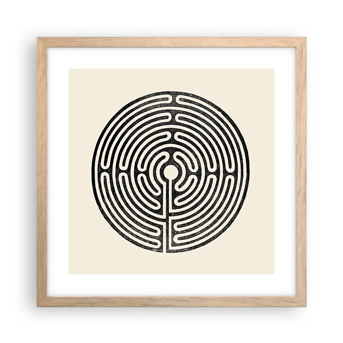 Pôster com moldura de carvalho claro - Ordem misteriosa - 40x40 cm