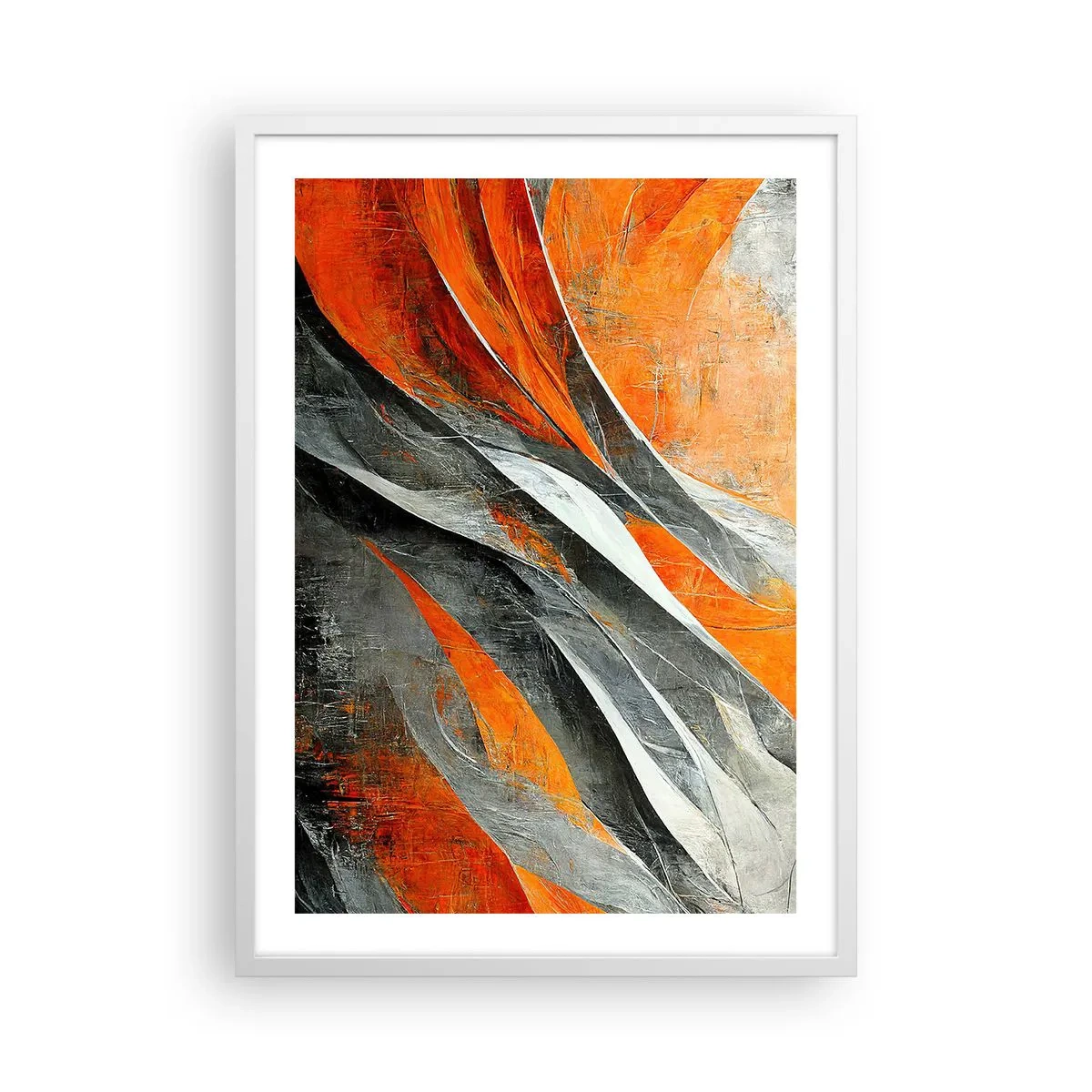 Pôster em moldura branca - Calor e frio - 50x70 cm