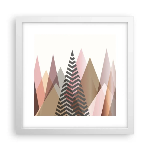 Pôster em moldura branca - Vista piramidal - 30x30 cm