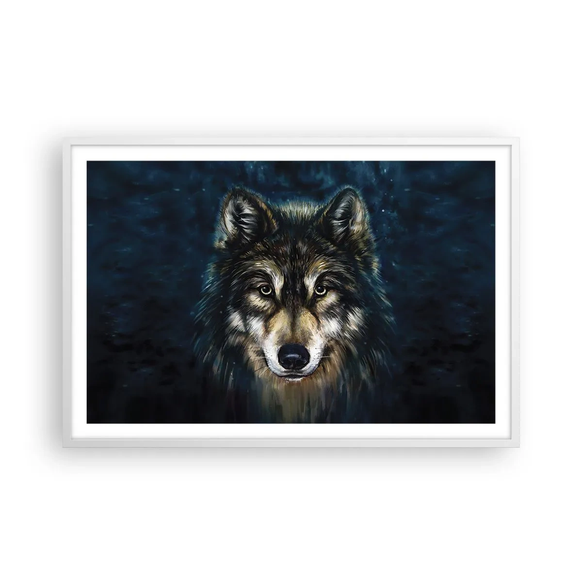 Pôster em moldura branca - Alfa? E ómega - 91x61 cm