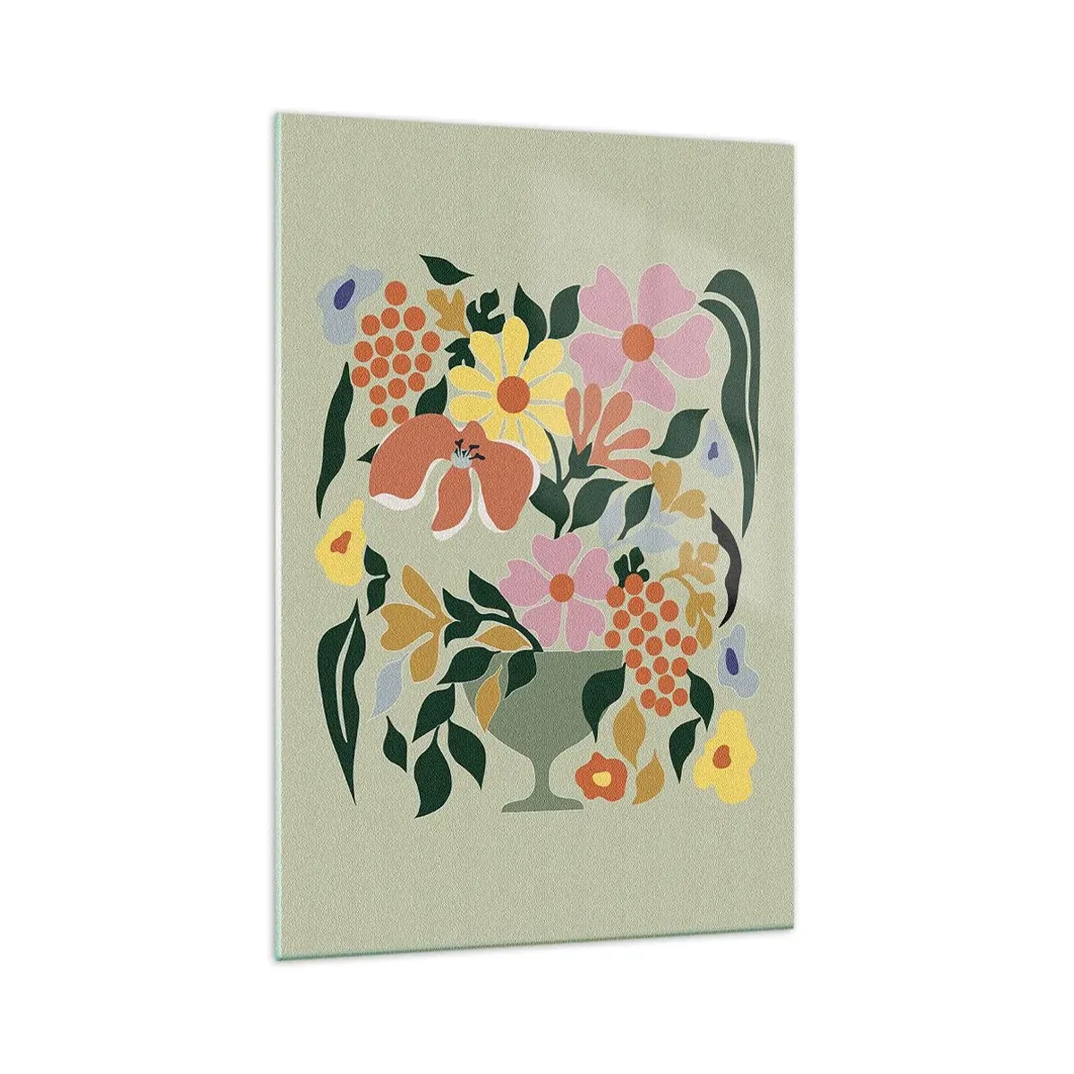 Quadro em vidro - Um buquê cheio de vida - 70x100 cm