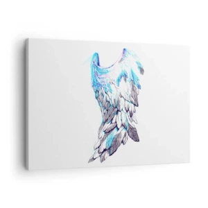 Quadro em tela - Delicadas asas de anjo em tons pastel - 70x50cm - Preciso de asas - Decoração de parede moderna para a sala de estar e quarto ARTTOR