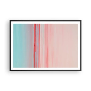 Pôster com moldura preta - Abstração ao amanhecer - 100x70 cm