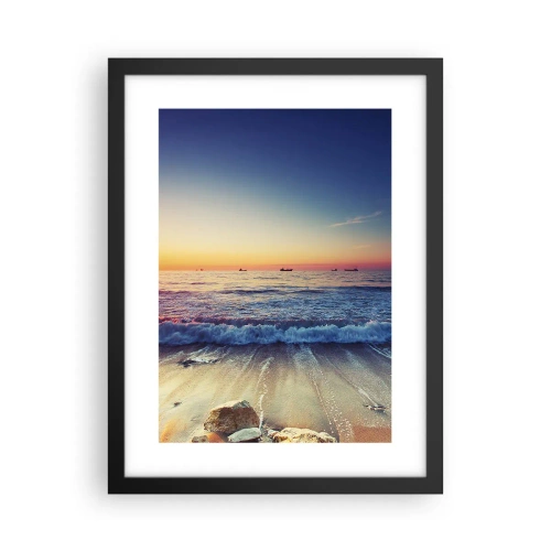 Pôster com moldura preta - E além do horizonte? - 30x40 cm
