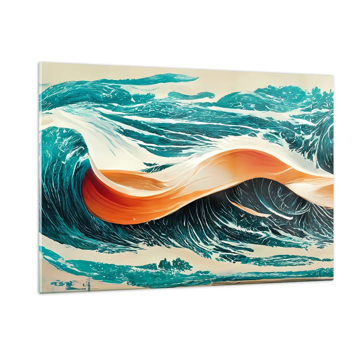 Quadro em vidro - O sonho de um surfista - 120x80 cm