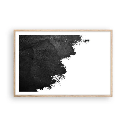 Pôster com moldura de carvalho claro - Elementos: terra - 91x61 cm