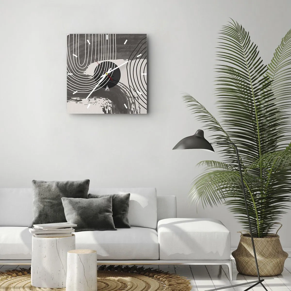 Relógio de parede - Relógio em vidro - O oval vence - 30x30 cm