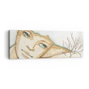 Quadro em tela - A árvore da poesia cresce do silêncio - 90x30 cm