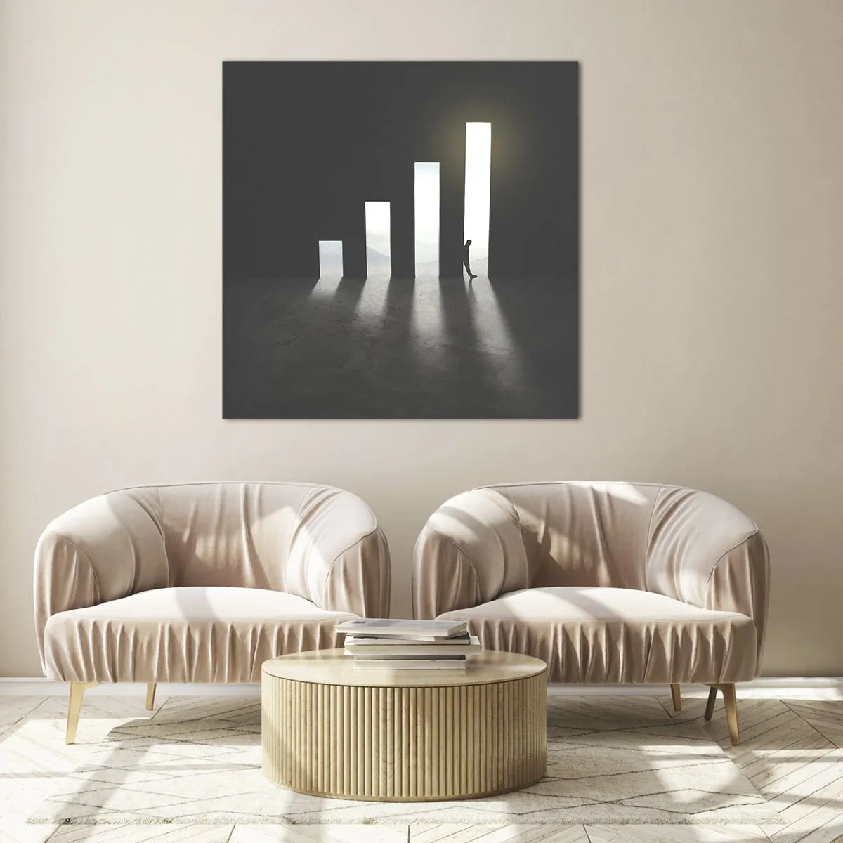 Quadro em vidro - Sucesso – impressão - 40x40 cm