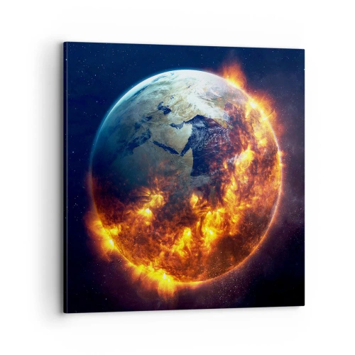 Quadro em tela - A chama do apocalipse - 70x70 cm