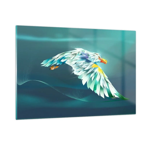 Quadro em vidro - O poder da águia - 120x80 cm