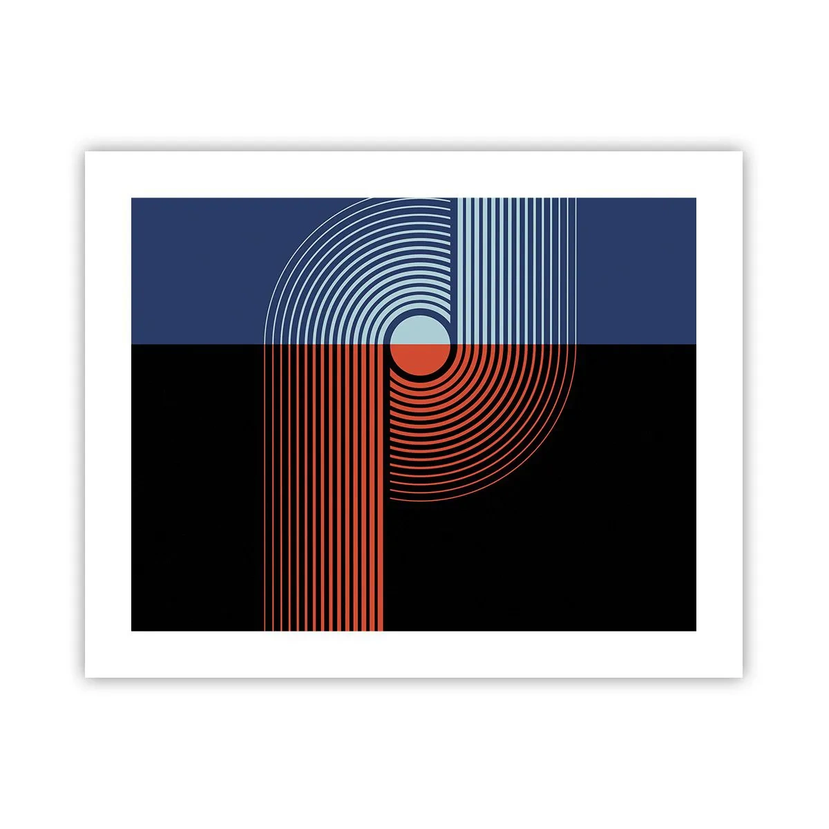 Pôster - Num abraço geométrico - 50x40 cm
