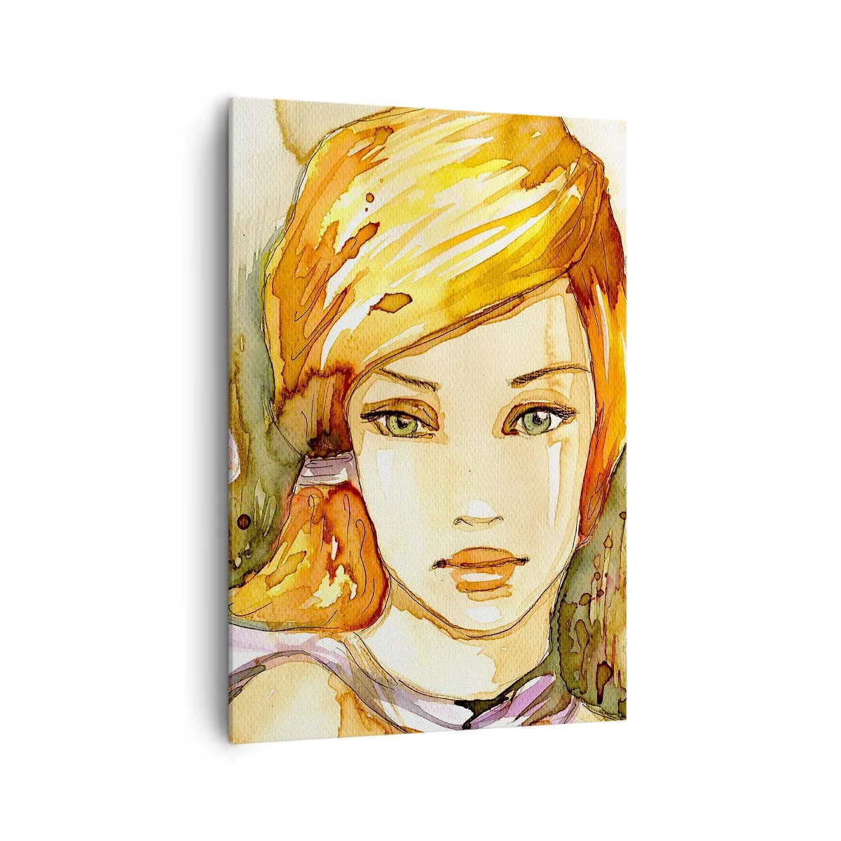Quadro em tela - Um olhar esmeralda que acalma a raiva - 70x100 cm