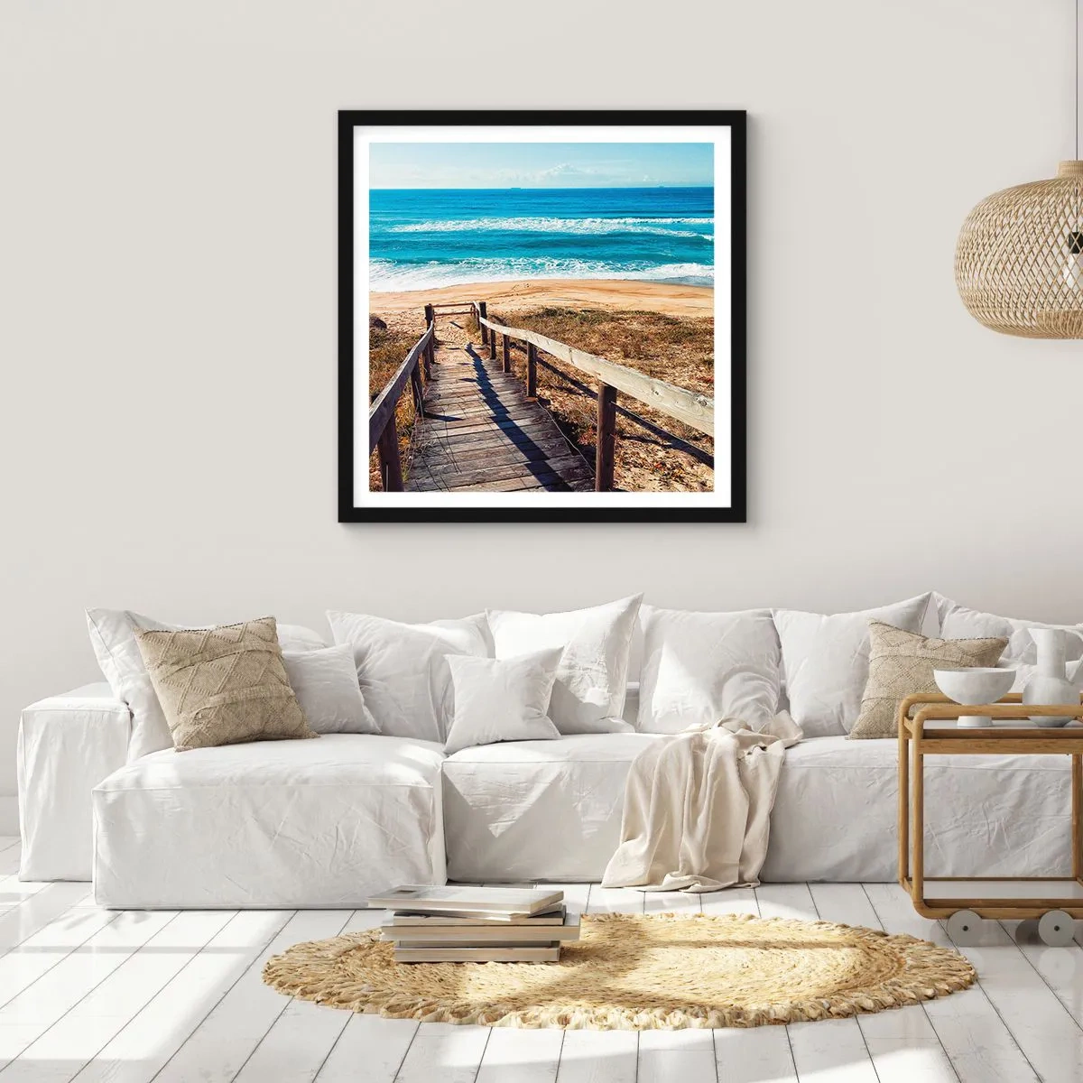 Pôster com moldura preta - Corra! - 60x60 cm