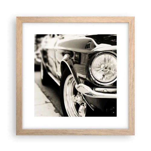 Pôster com moldura de carvalho claro - Brilho permanente - 30x30 cm