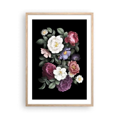 Pôster com moldura de carvalho claro - Do jardim inglês - 50x70 cm